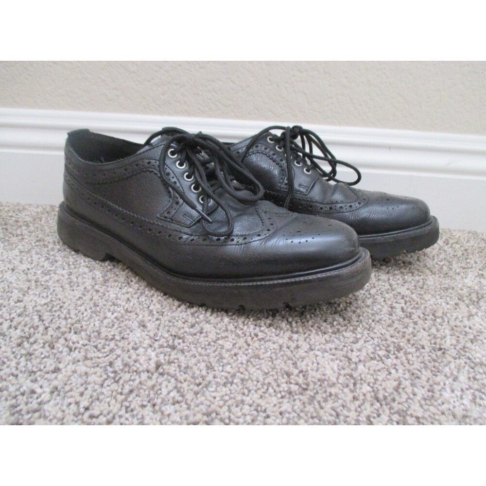 Cole Haan American Classics Longwing Oxford Black Leather Mens 9  Wingtip